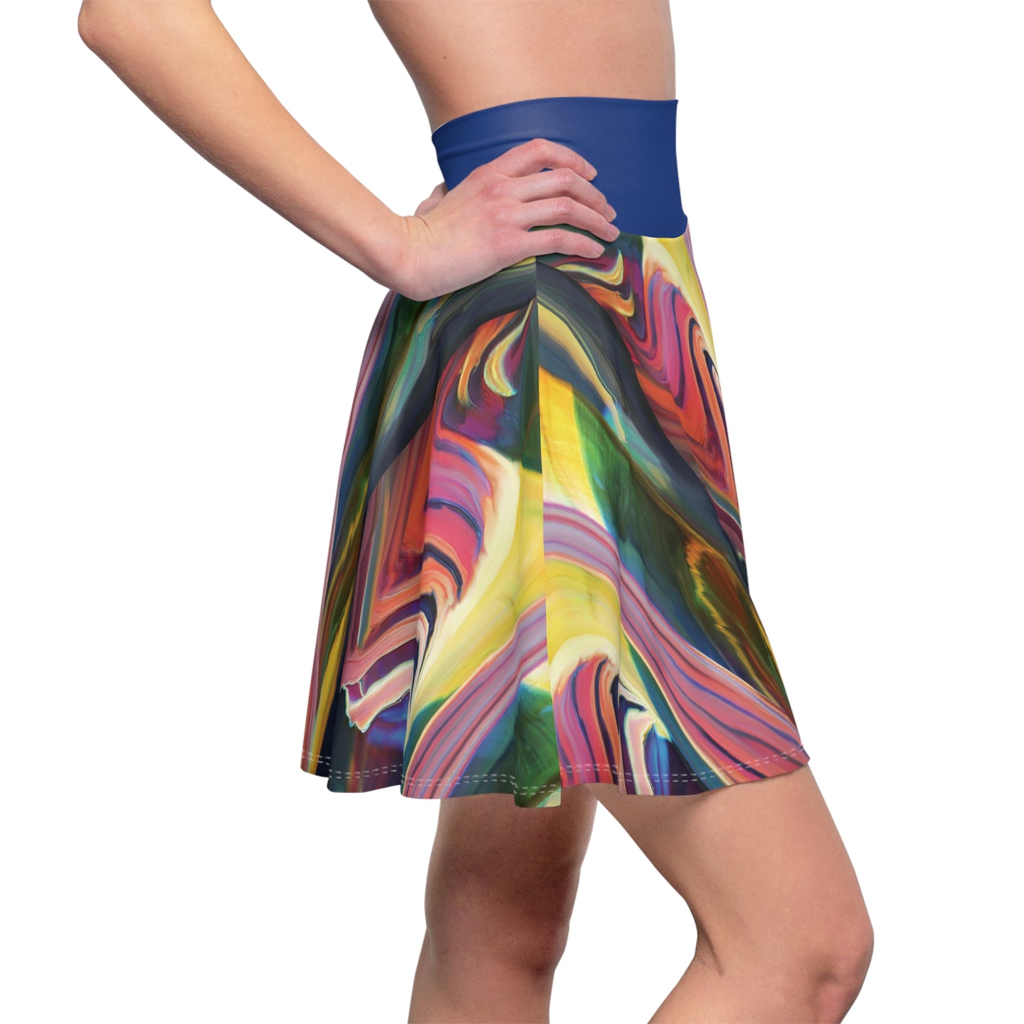 Chromatic Drift Flared Skirt