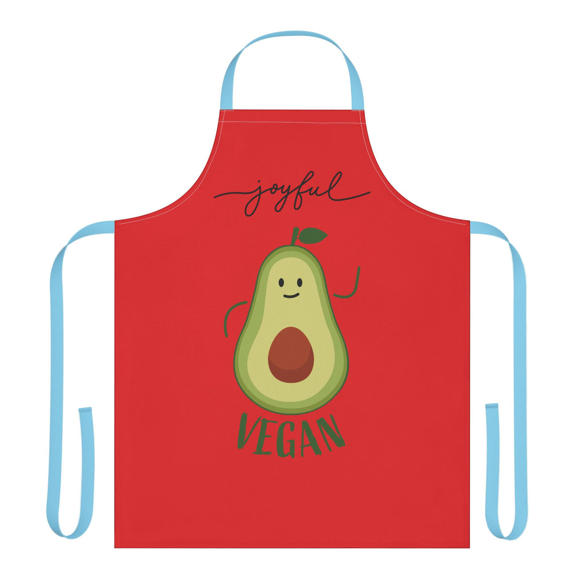 Joyful Vegan Apron – Red