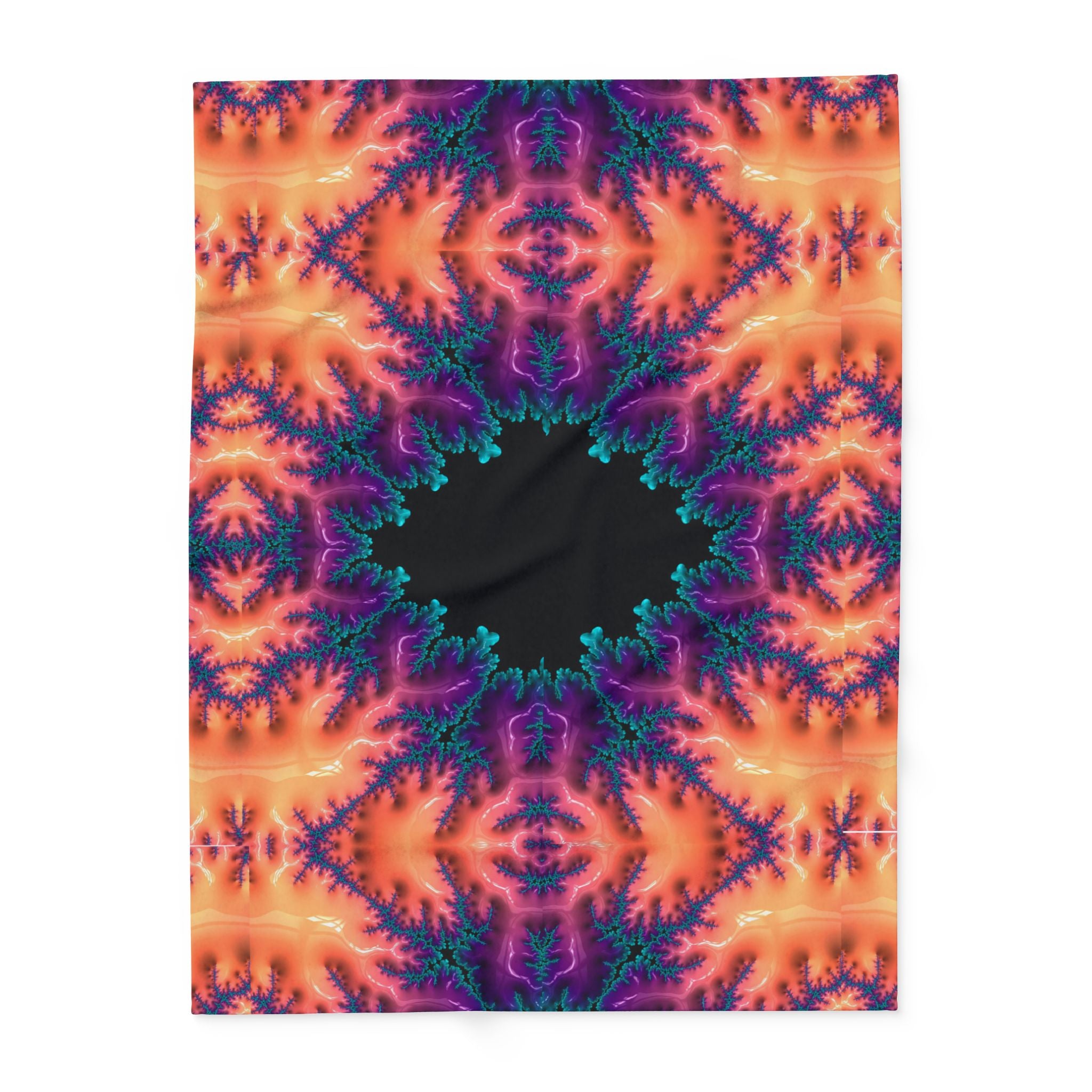 Fractal Marsh Fleece Blanket