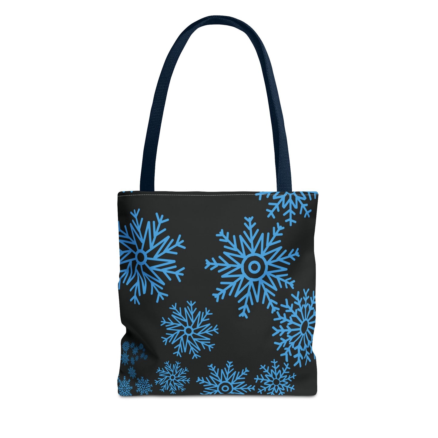 Snowfall in Bloom - Black Tote