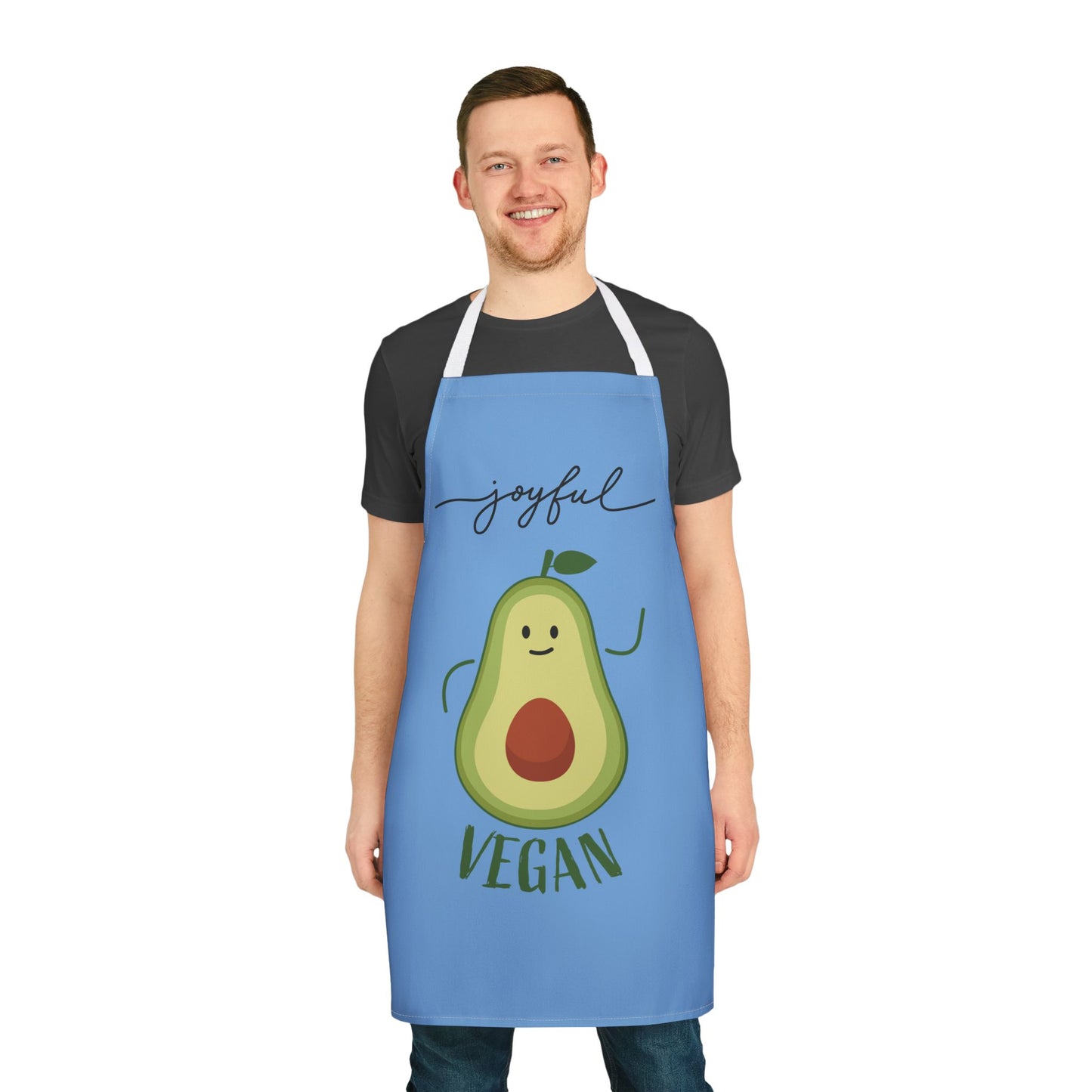 Joyful Vegan Apron – Blue