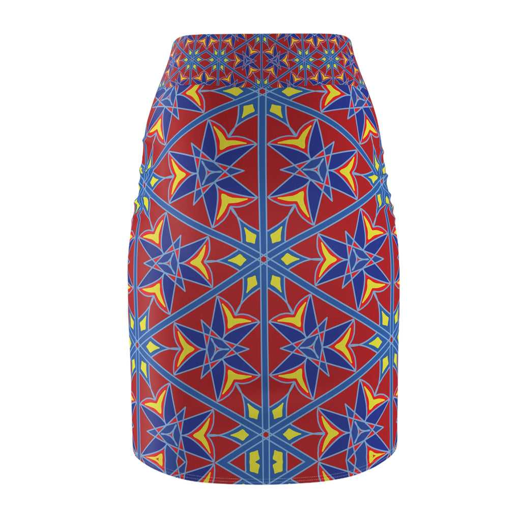 Kaleidoscope Sunrise Pencil Skirt