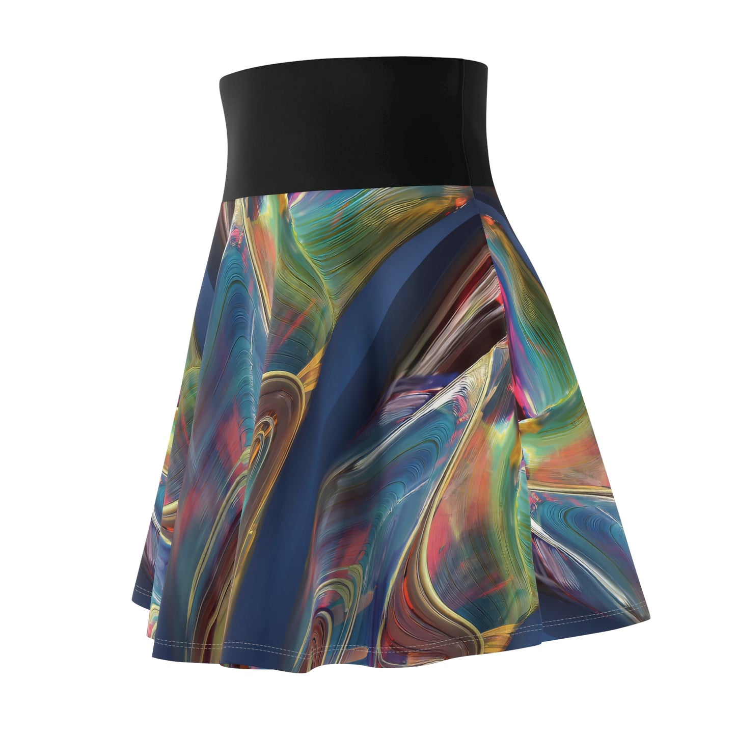 Prismatic Flow Flared Skirt