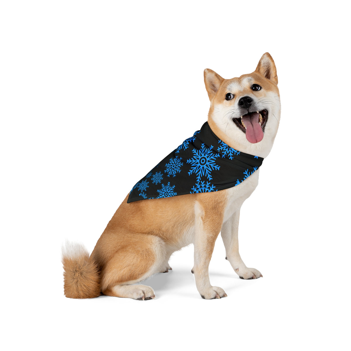 Snowfall in Bloom - Black Bandana