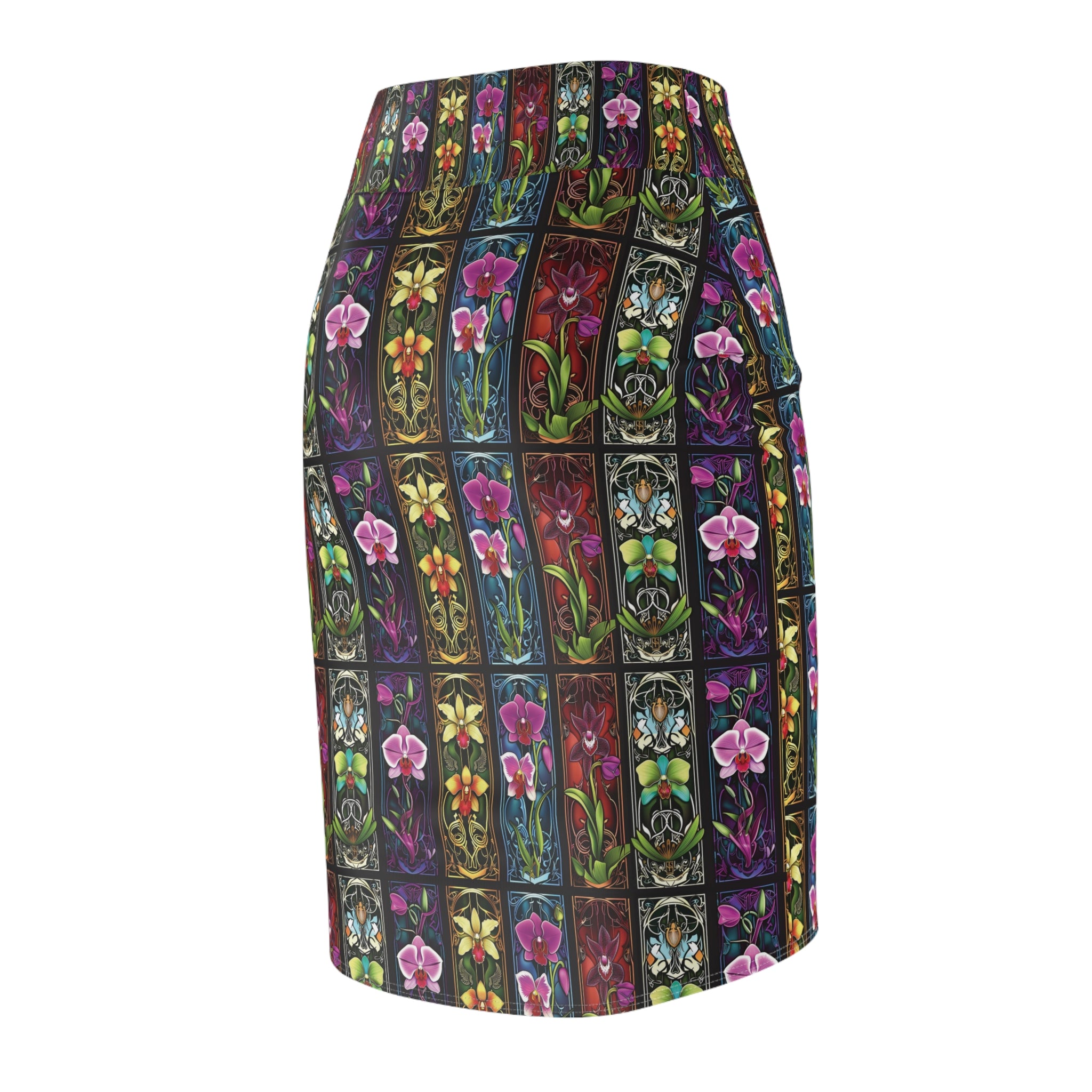 Orchid Garden Pencil Skirt