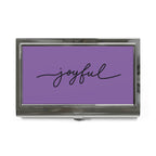 Joyful on Purple Card Holder