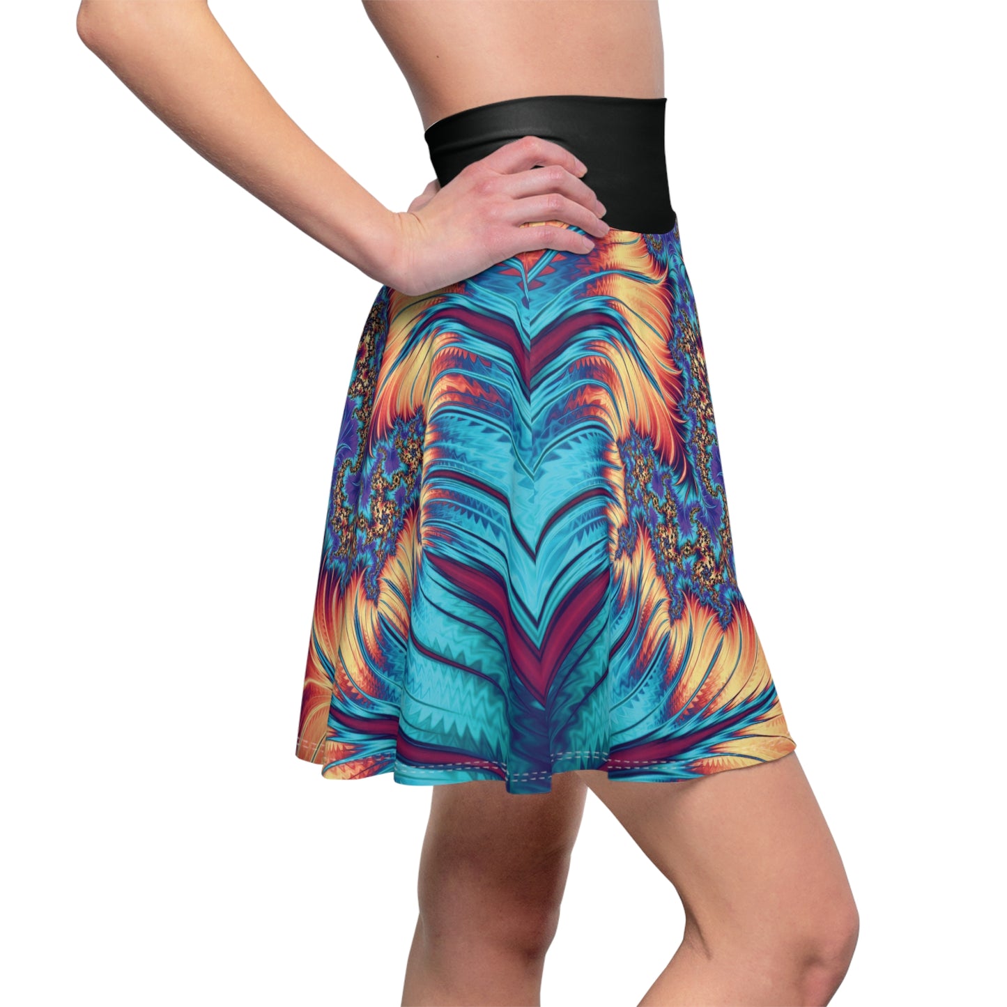 Fractal Tide Flared Skirt