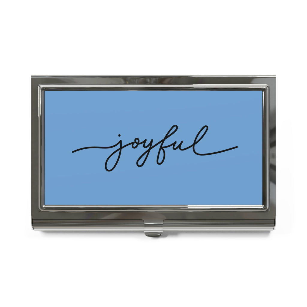 Joyful on Blue Card Holder