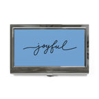 Joyful on Blue Card Holder