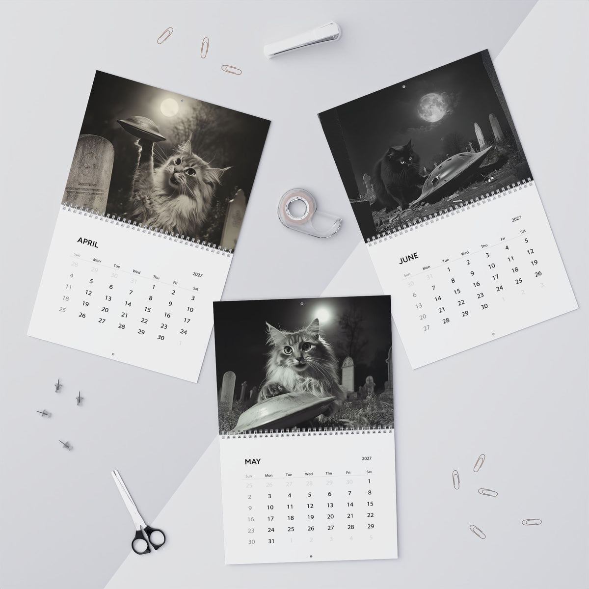 Cosmic Cat Snatchers: A Feline Adventure — 2027 Calendar