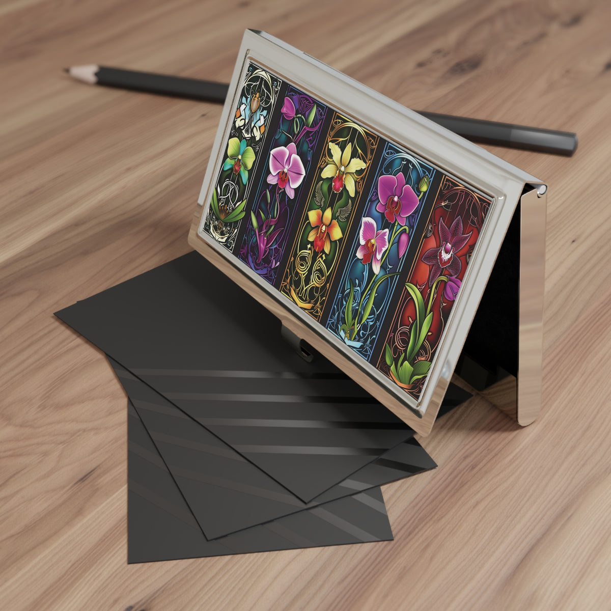 Orchid Nouveau Card Holder