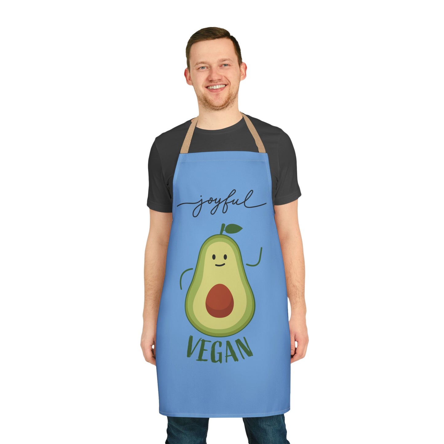 Joyful Vegan Apron – Blue