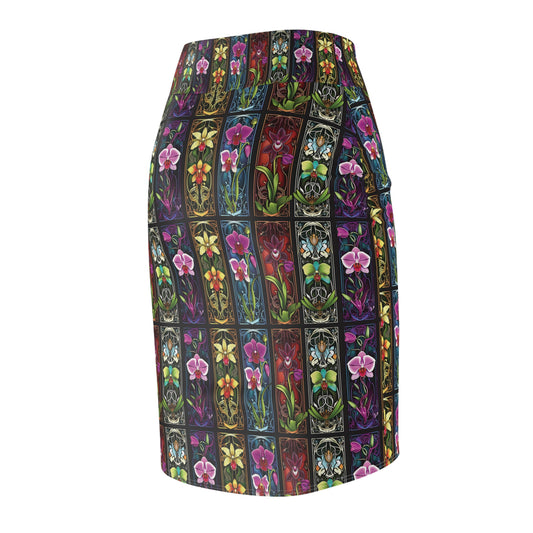 Orchid Nouveau Pencil Skirt