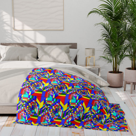 Kaleidoscope Quilt Fleece Blanket