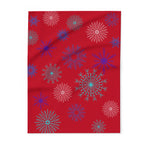 Let it Snow on Red Fleece Blanket