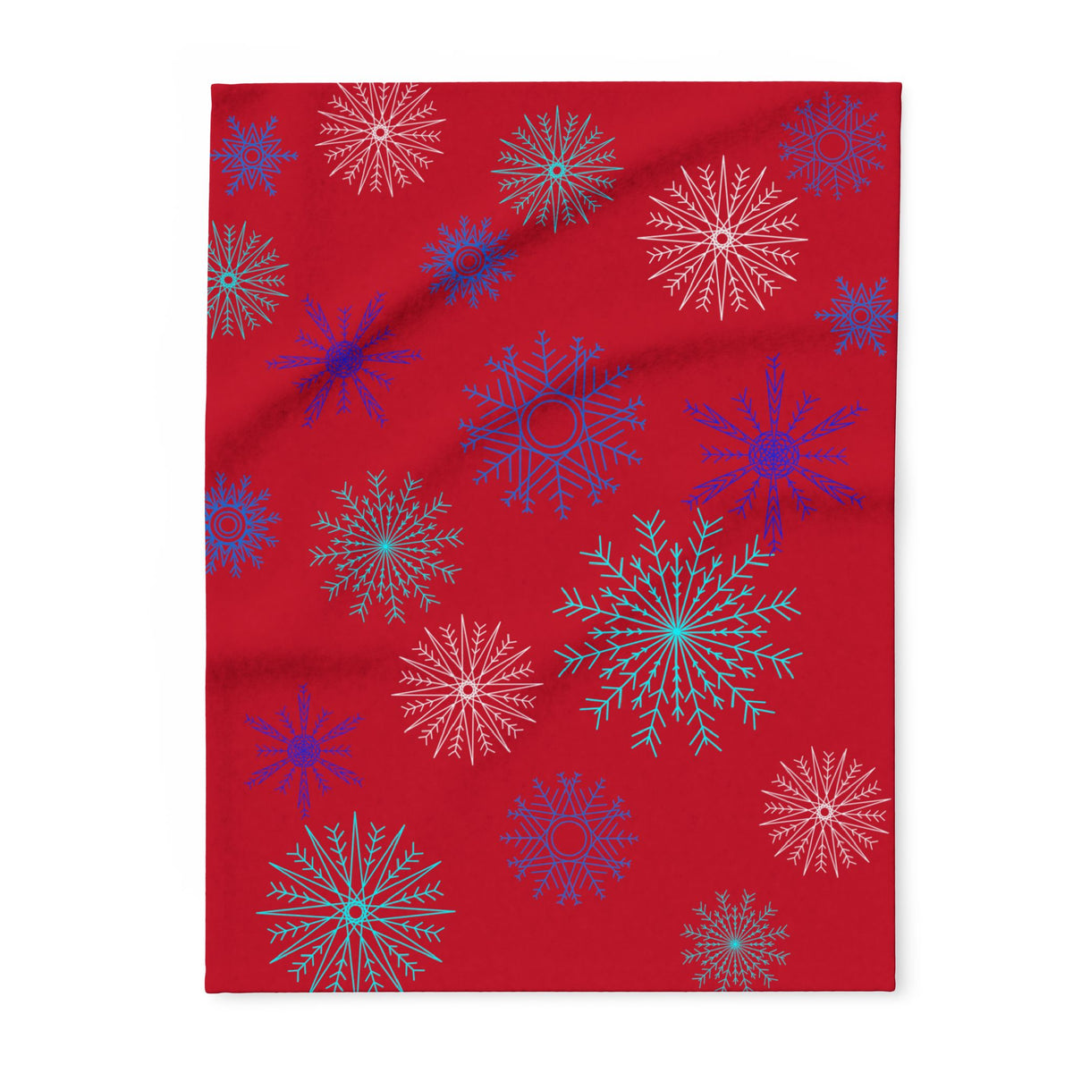 Let it Snow on Red Fleece Blanket