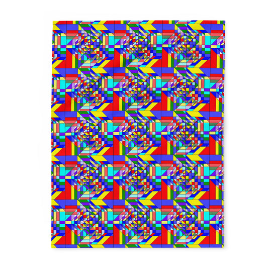 Kaleidoscope Quilt Fleece Blanket