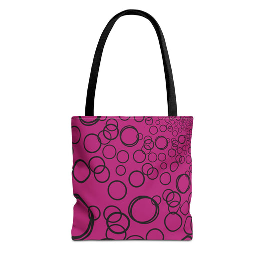 Chromatic Circles – Fuchsia Tote