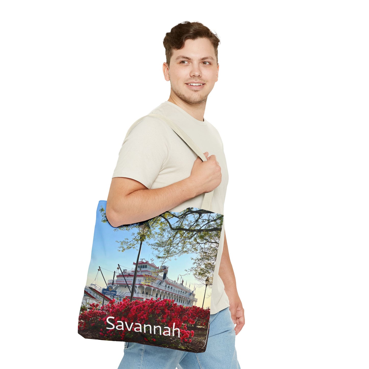 Riverboat & Blooms - Savannah Tote Bag