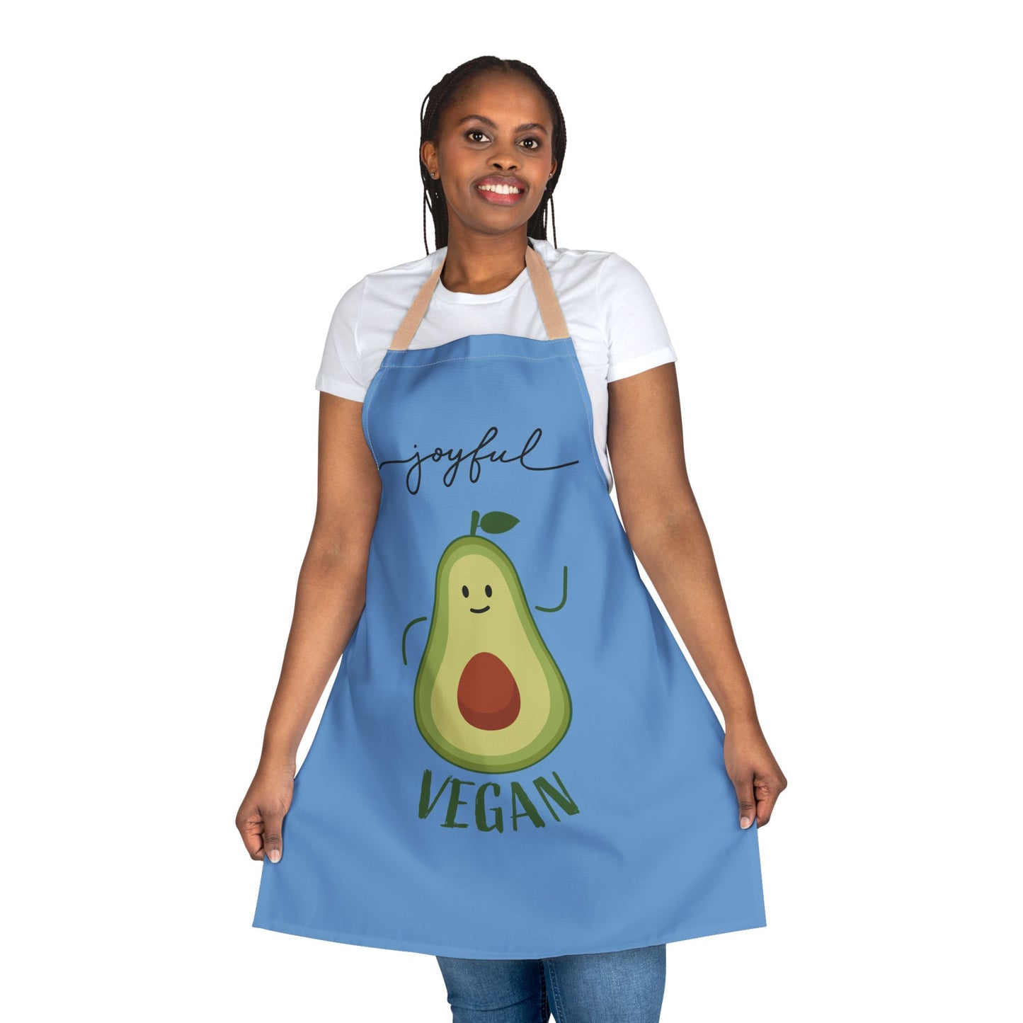 Joyful Vegan Apron – Blue