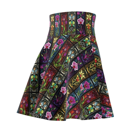 Orchid Nouveau Flared Skirt