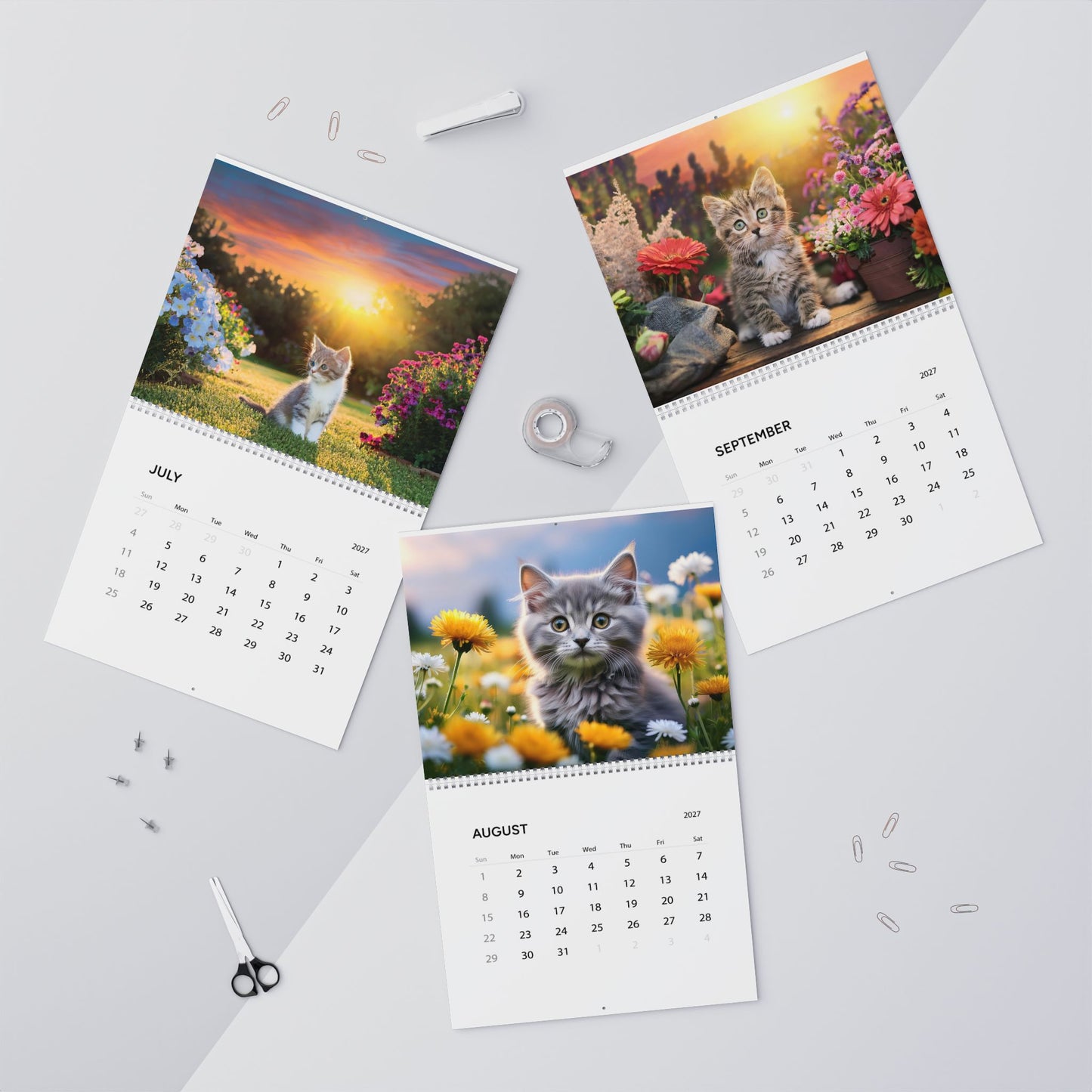 Kittens in Bloom — A Garden Year 2027 Calendar