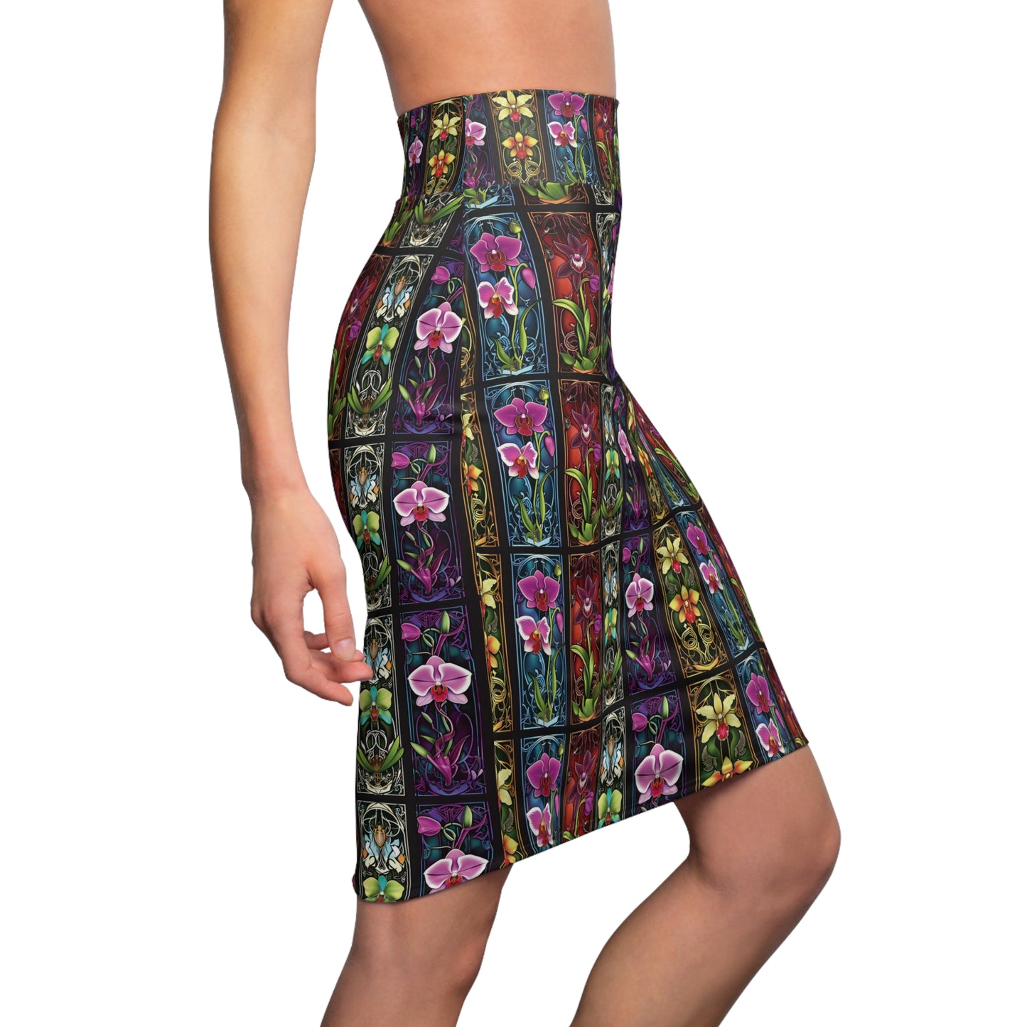 Orchid Nouveau Pencil Skirt