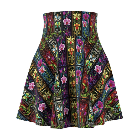 Orchid Nouveau Flared Skirt