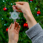 Let it Snow on Gray - Pewter Snowflake