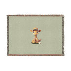 Baby Giraffe Woven Blanket - Sage