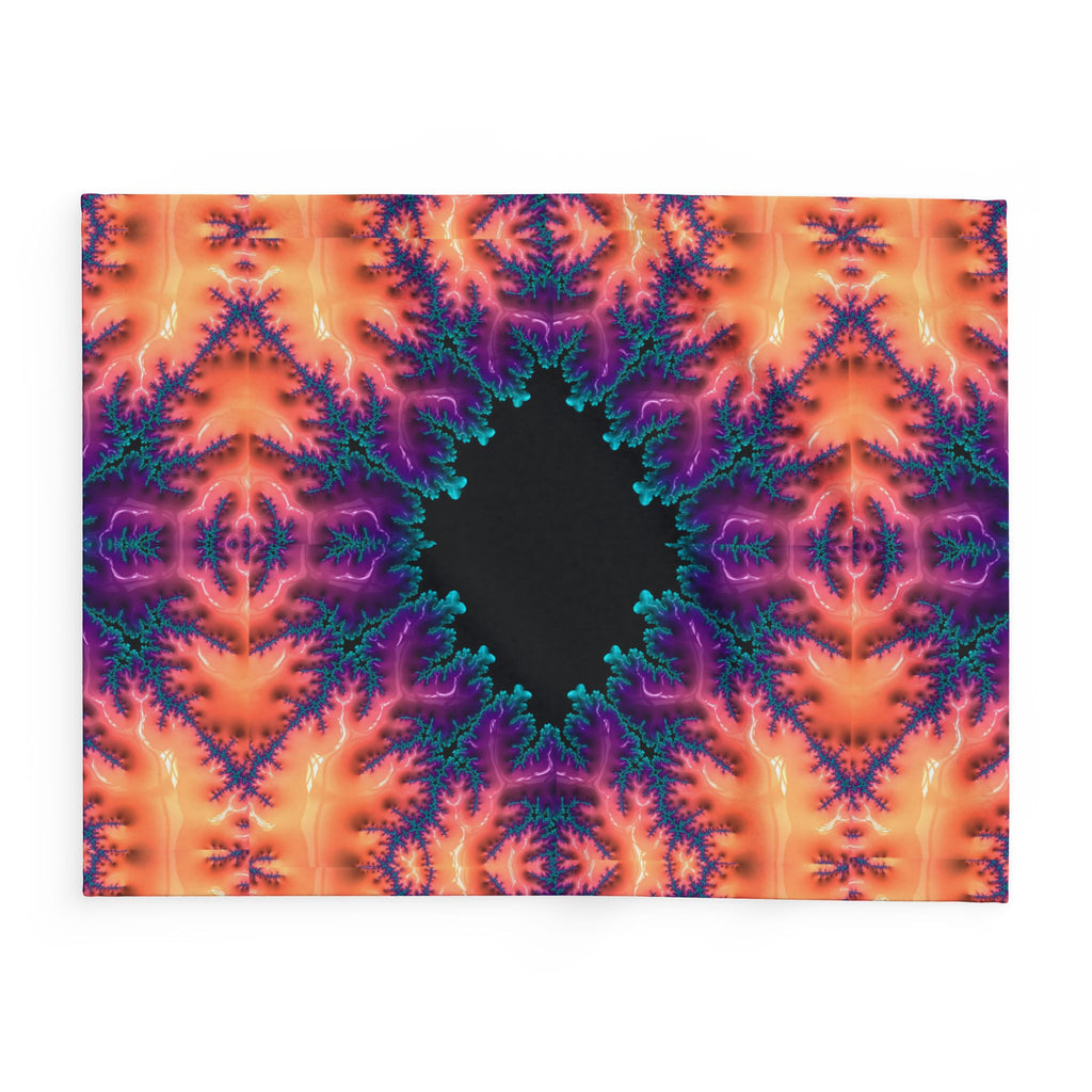 Fractal Marsh Fleece Blanket