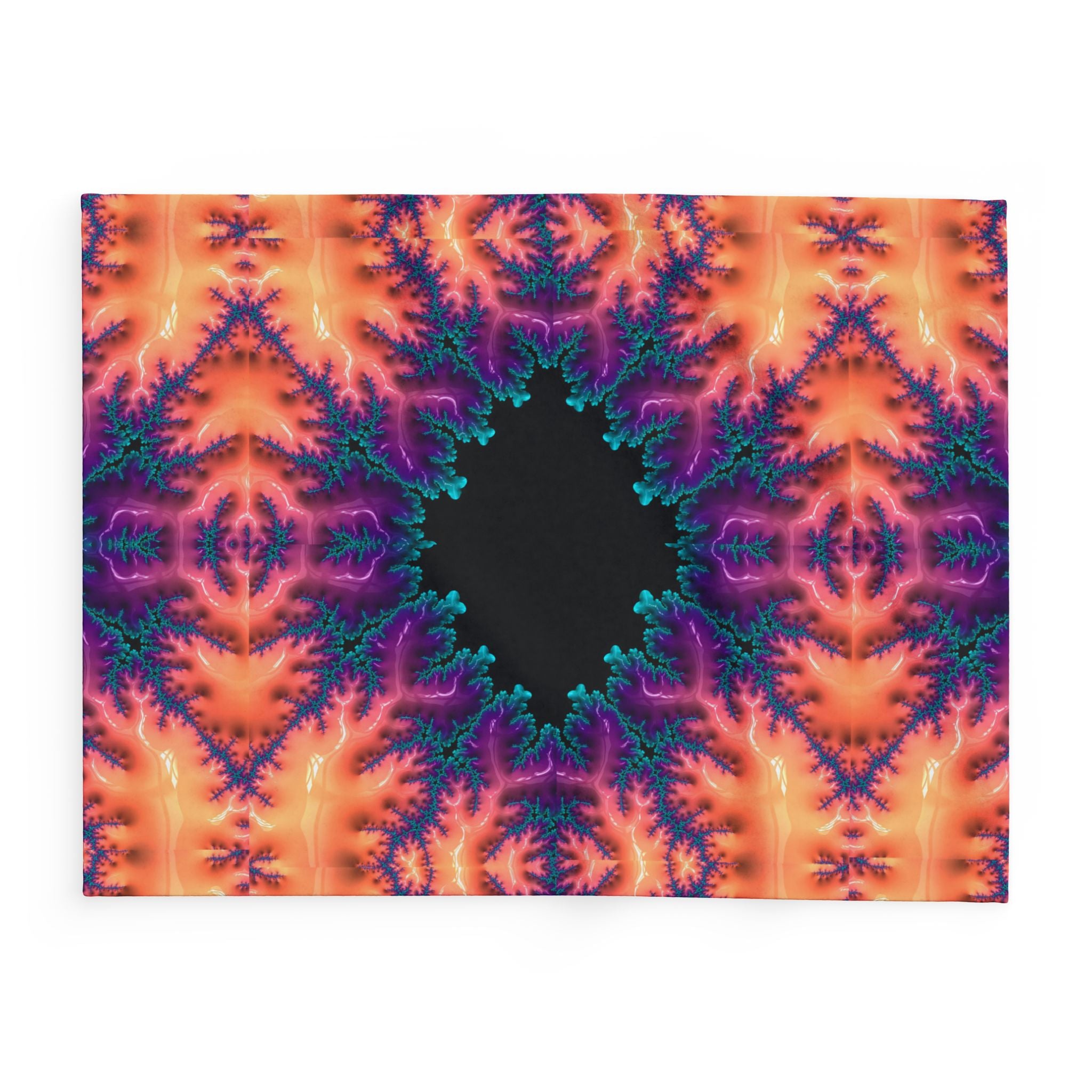 Fractal Marsh Fleece Blanket