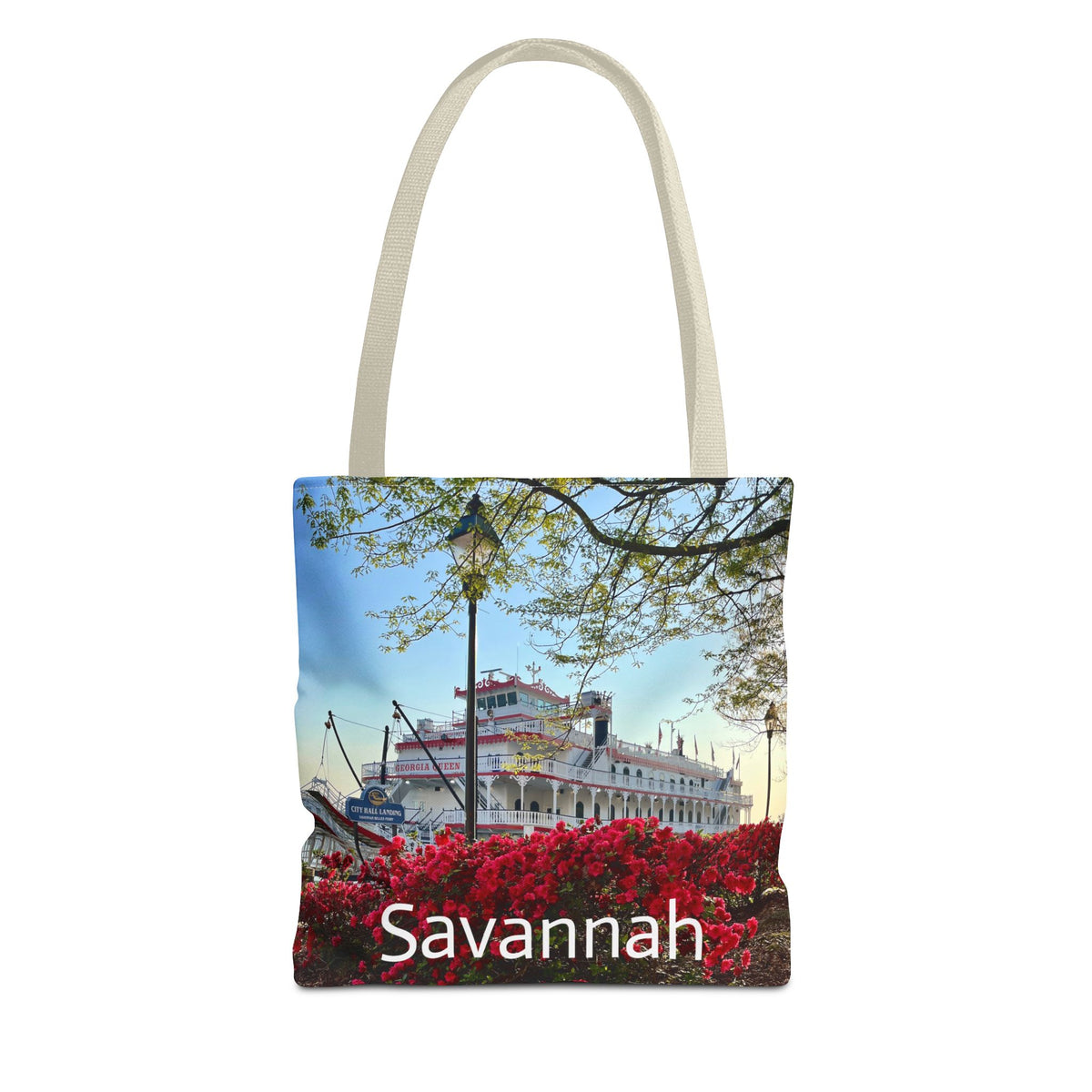 Riverboat & Blooms - Savannah Tote Bag