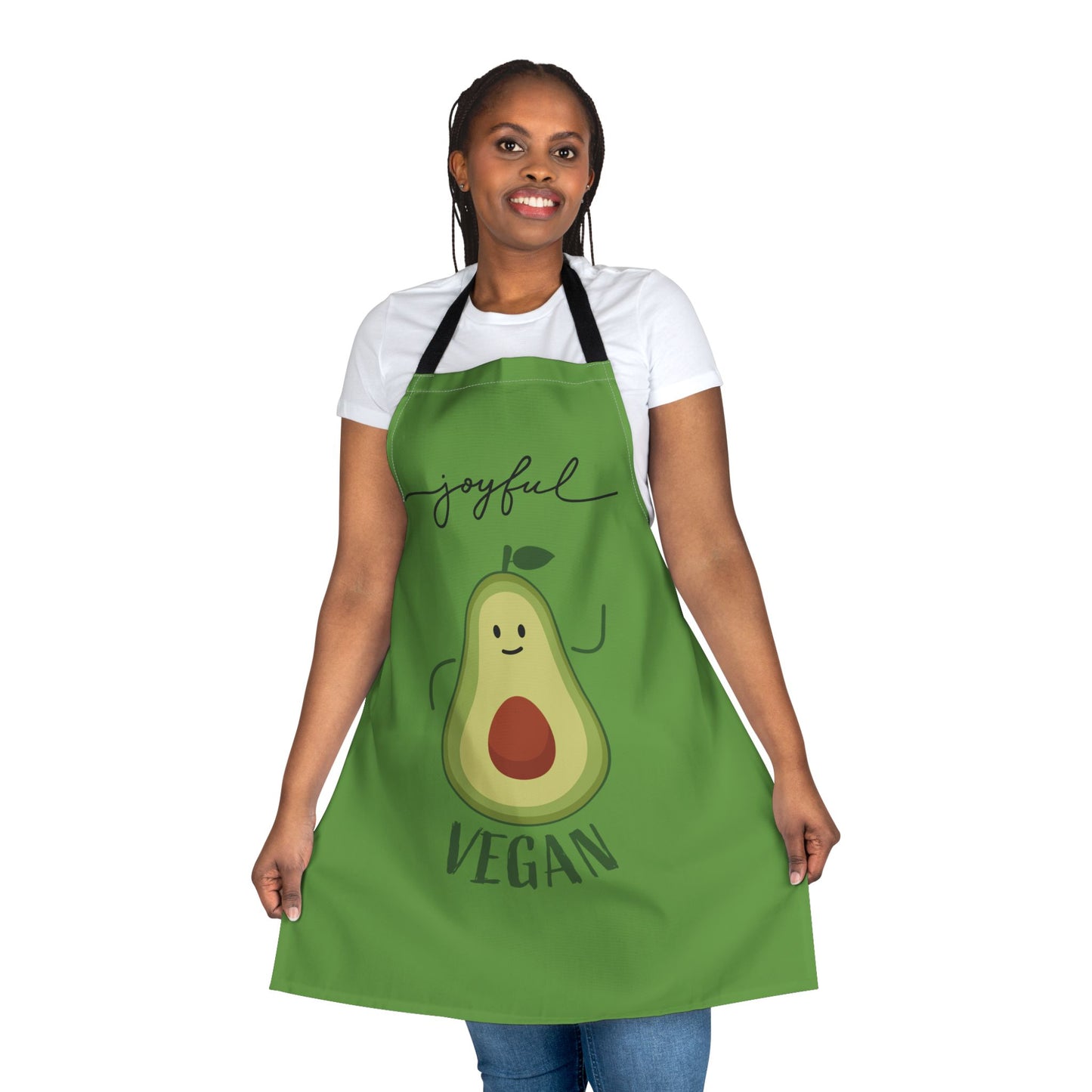 Joyful Vegan Apron – Green