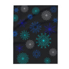 Let it Snow on Black Fleece Blanket