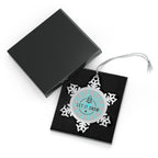 Let it Snow on Gray - Pewter Snowflake