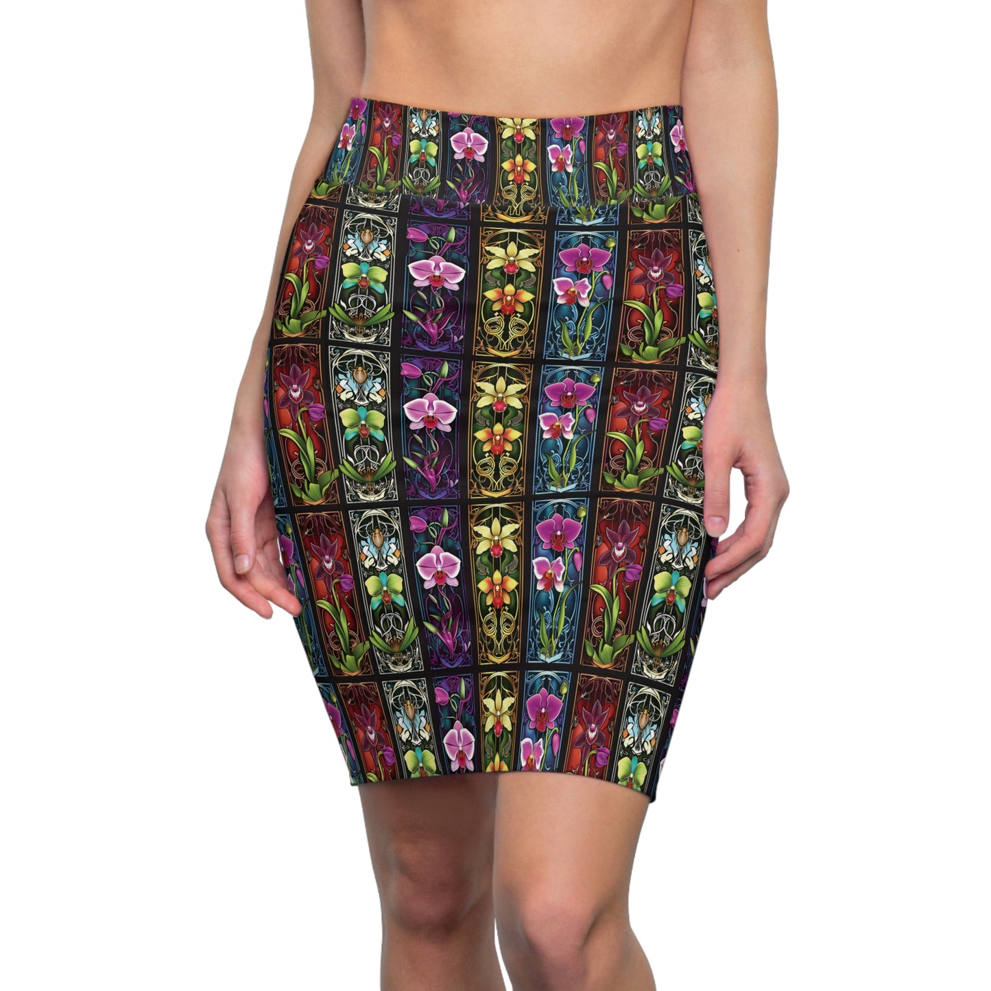 Orchid Nouveau Pencil Skirt