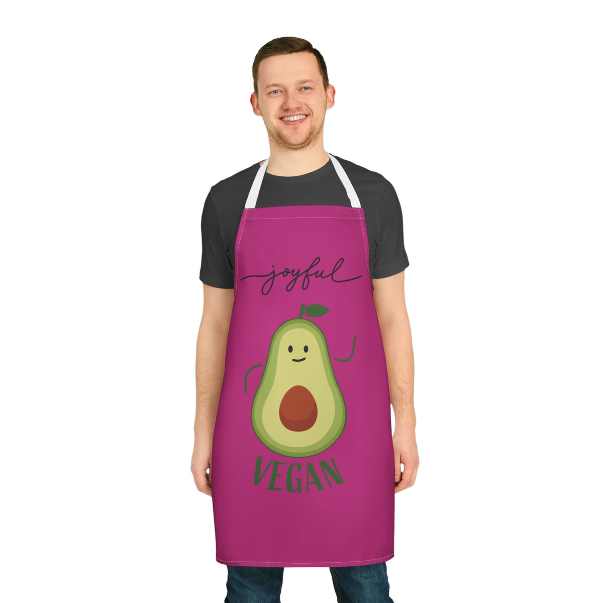 Joyful Vegan Apron – Pink
