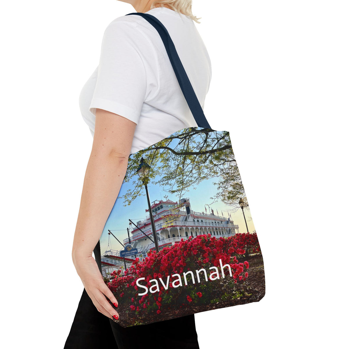 Riverboat & Blooms - Savannah Tote Bag