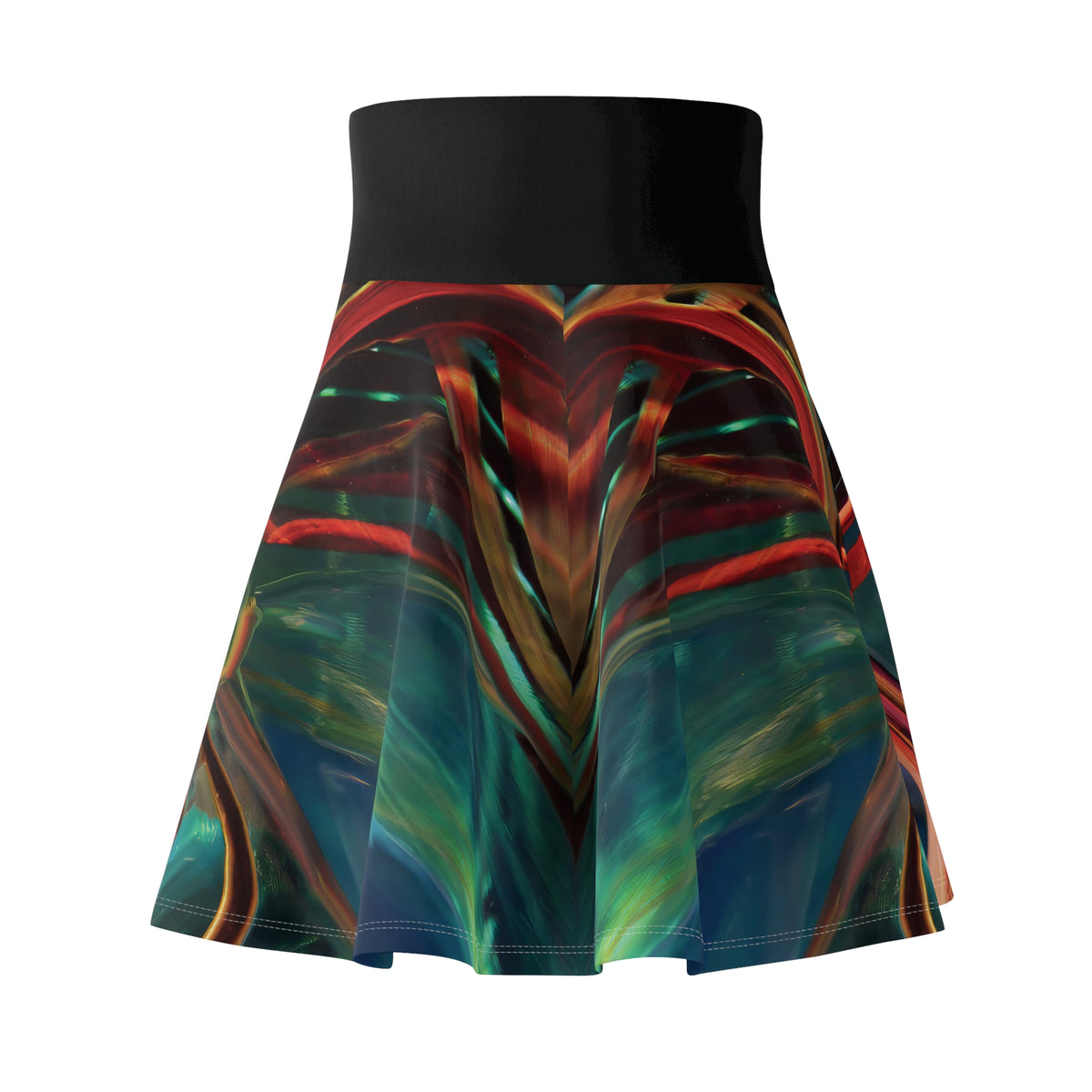 Emerald Ember Flared Skirt