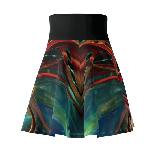 Emerald Ember Flared Skirt