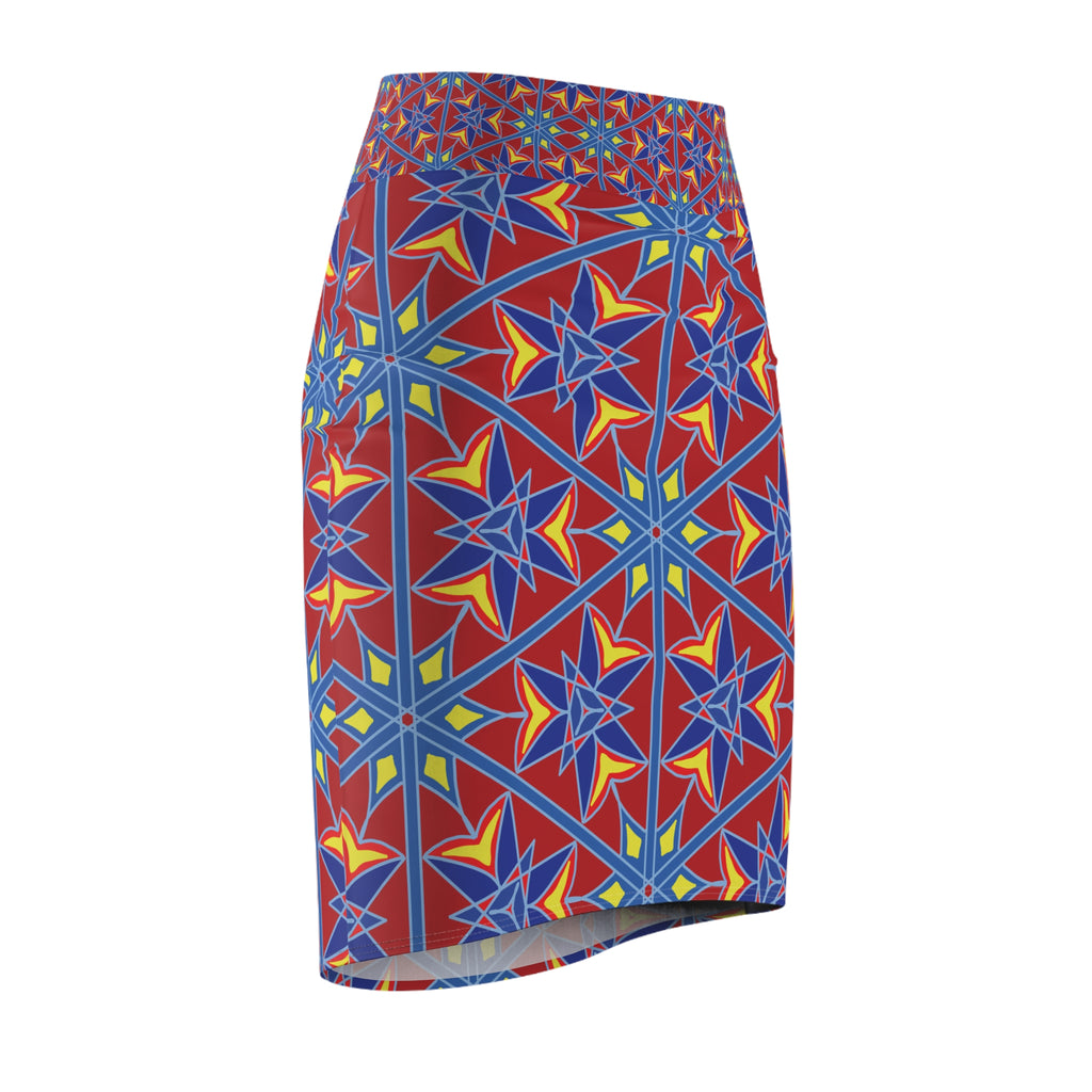 Kaleidoscope Sunrise Pencil Skirt