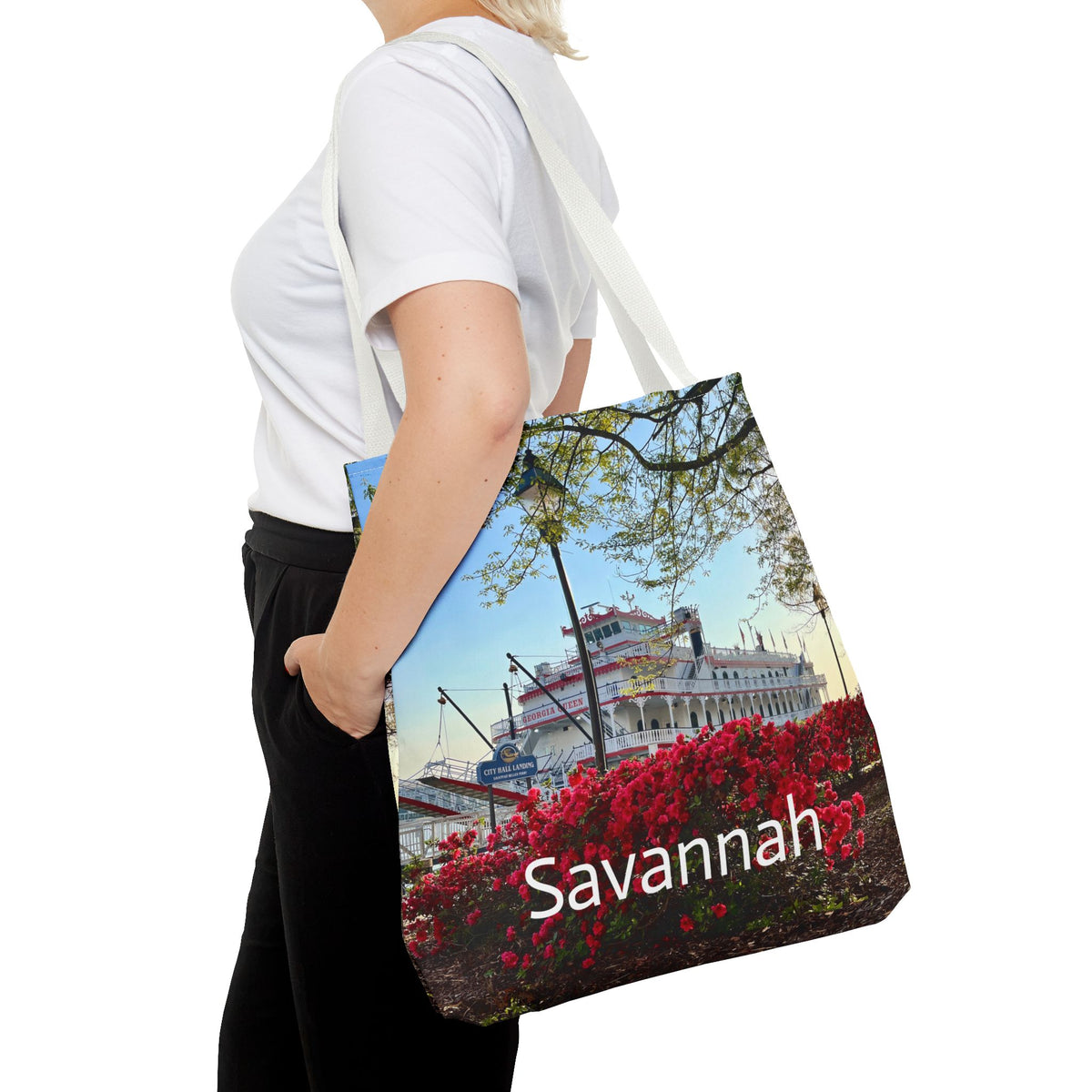 Riverboat & Blooms - Savannah Tote Bag