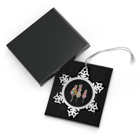 Cat Trio Zentangle - Pewter Ornament