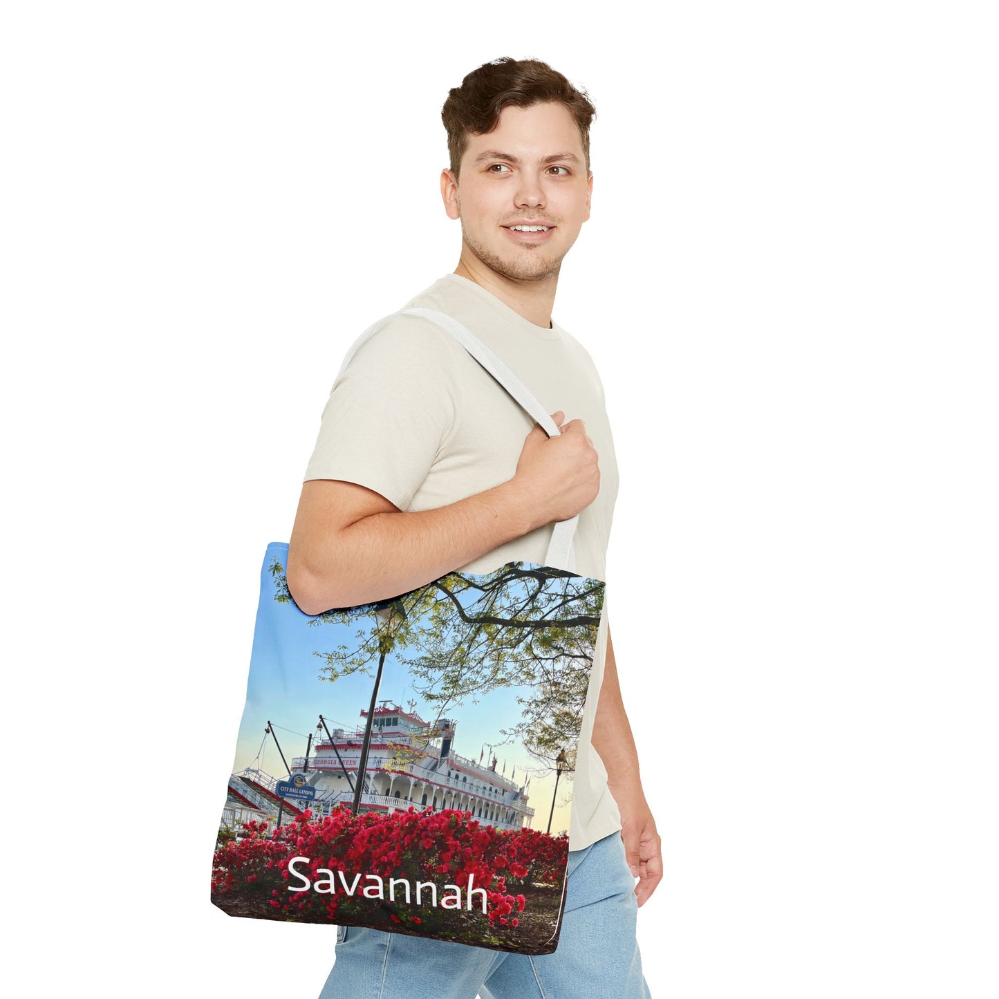 Riverboat & Blooms - Savannah Tote Bag