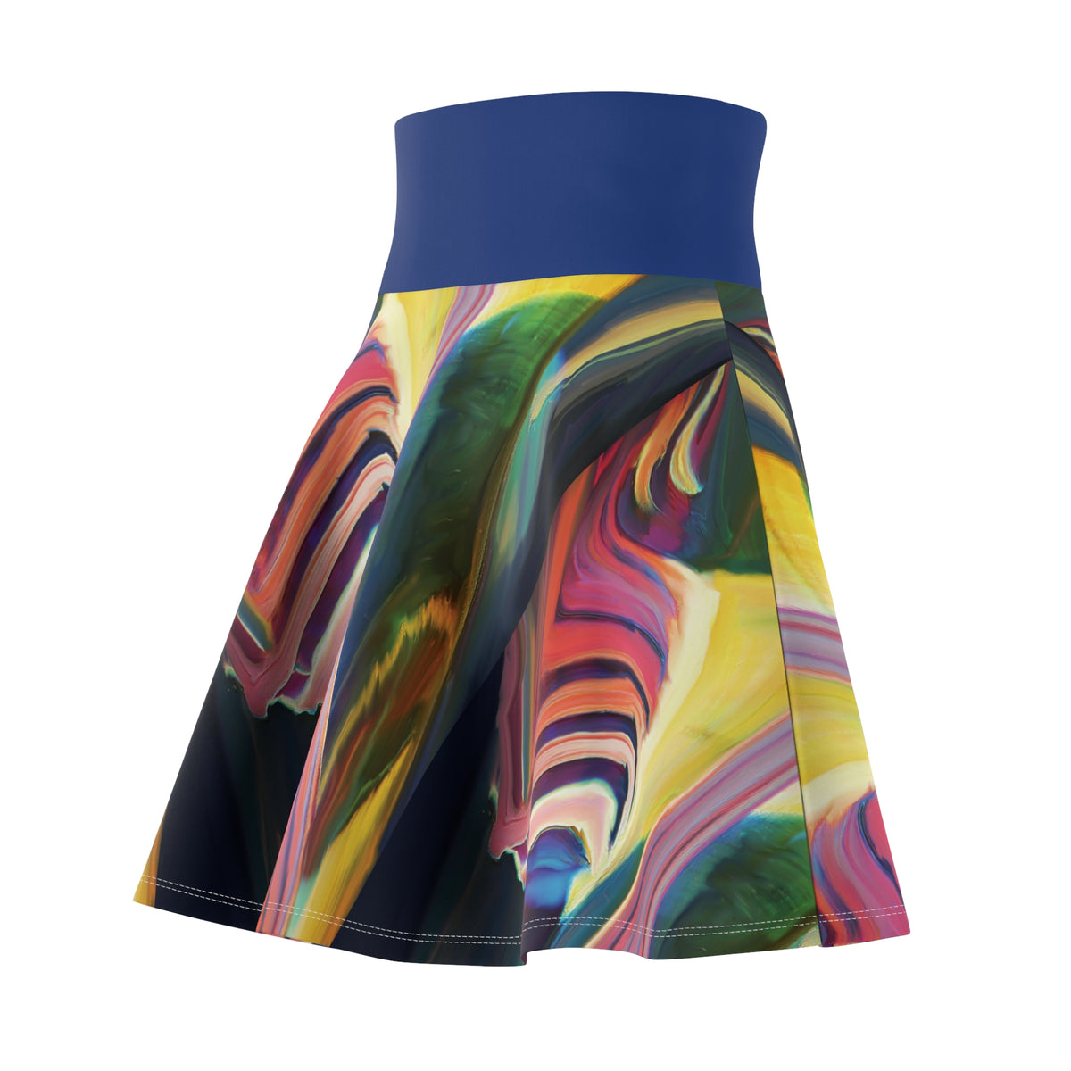 Chromatic Drift Flared Skirt