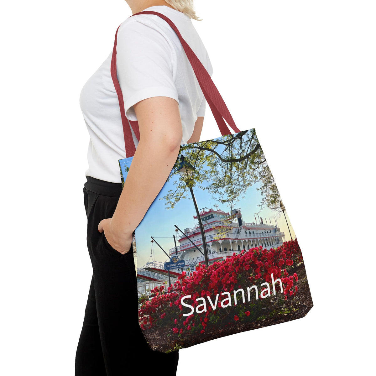 Riverboat & Blooms - Savannah Tote Bag