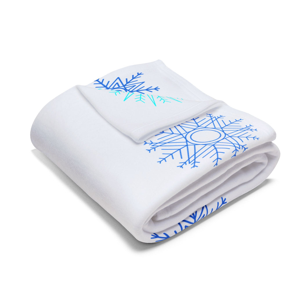 Let it Snow on White Fleece Blanket