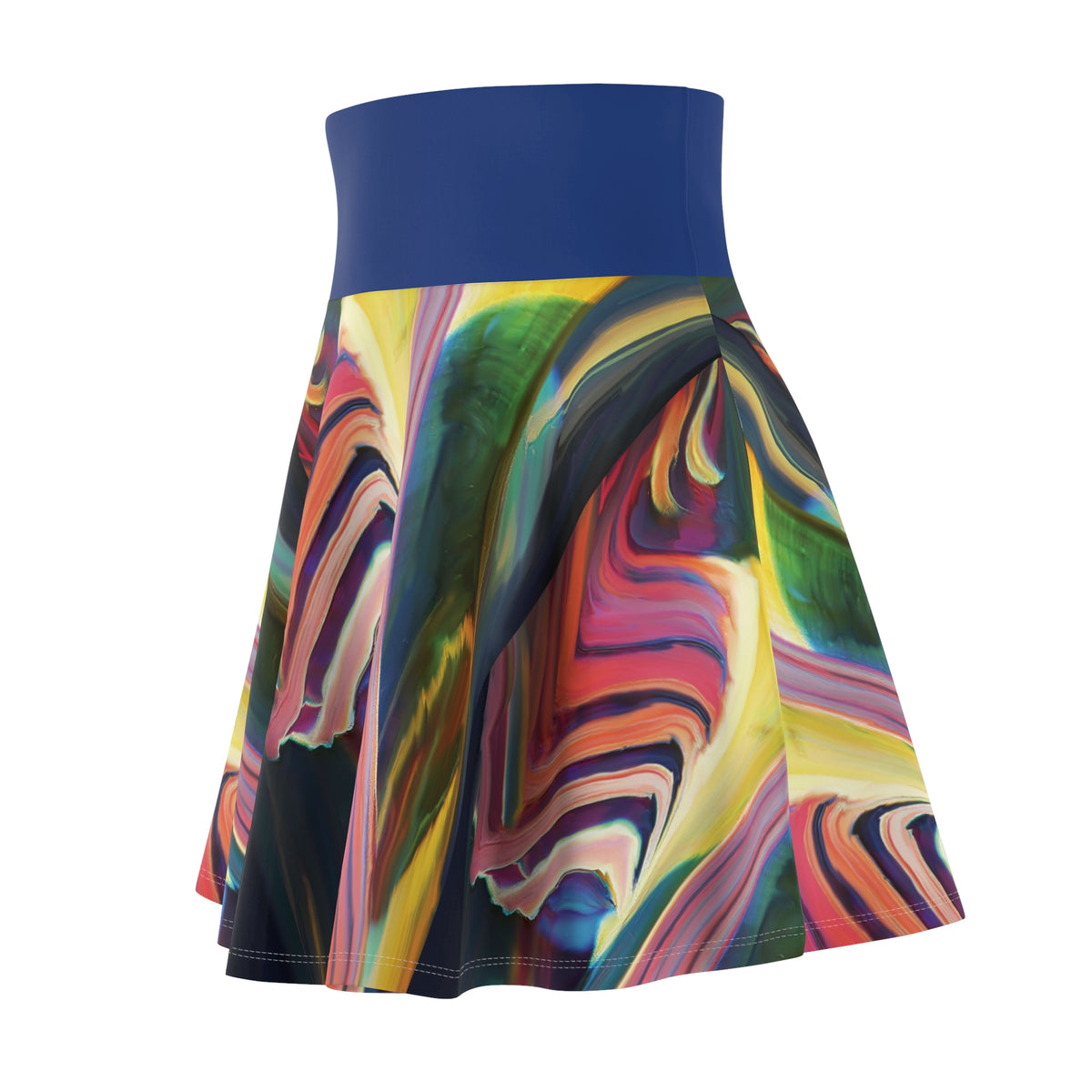 Chromatic Drift Flared Skirt