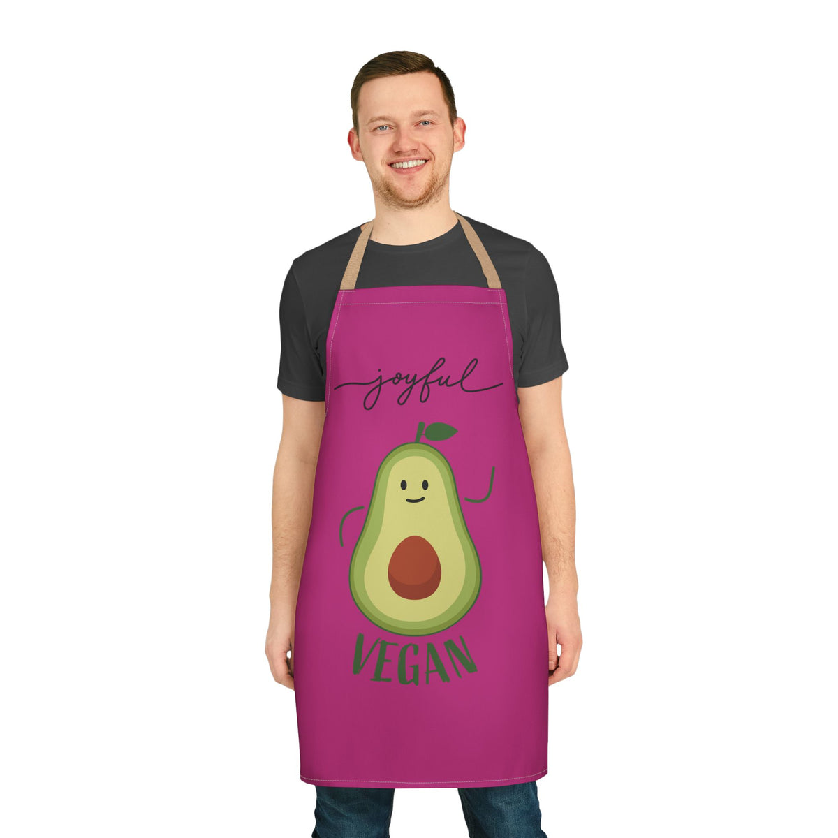 Joyful Vegan Apron – Pink